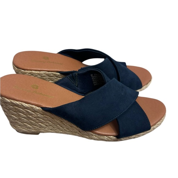 Tommy Bahama Stacy navy blue criss criss Wedge Sandals size 8 - Picture 4 of 12